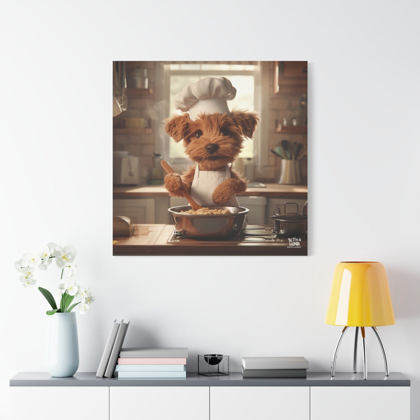 Airedale Puppy Chef Canvas Art