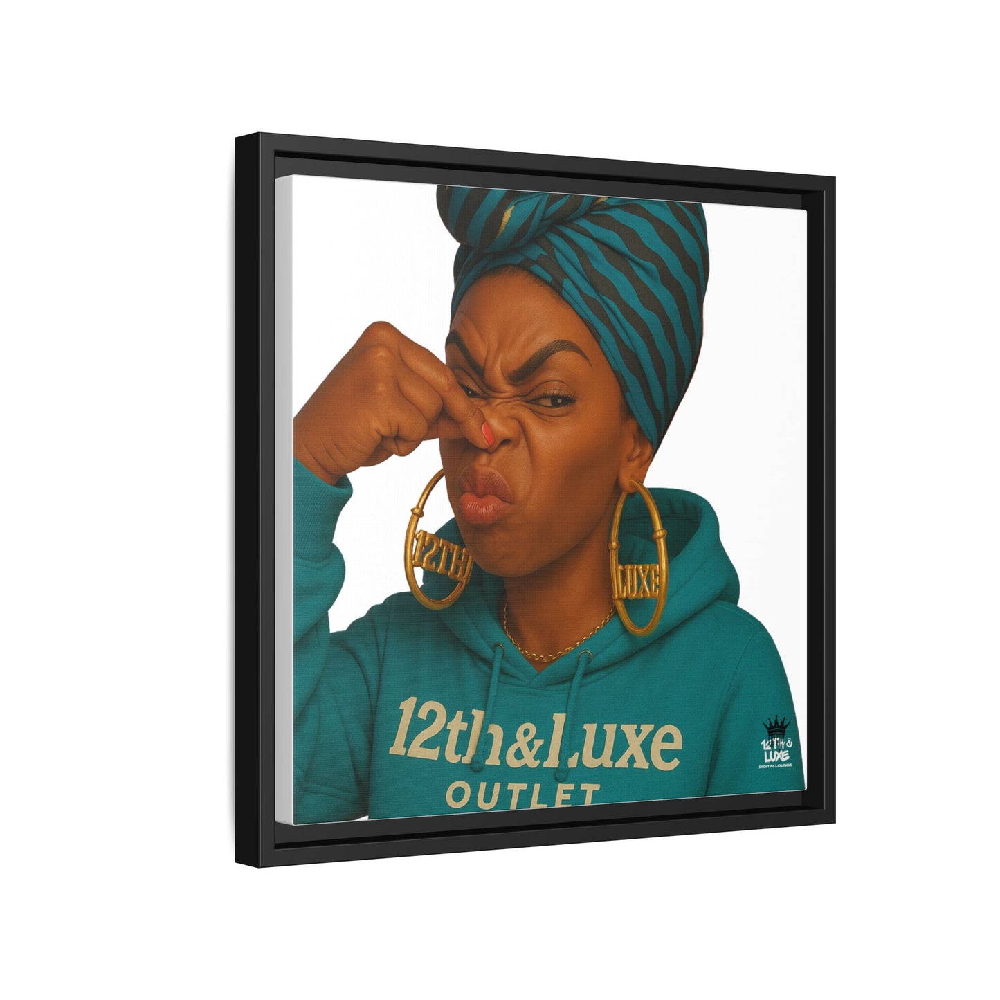 Funky Face Blue- Canvas Art