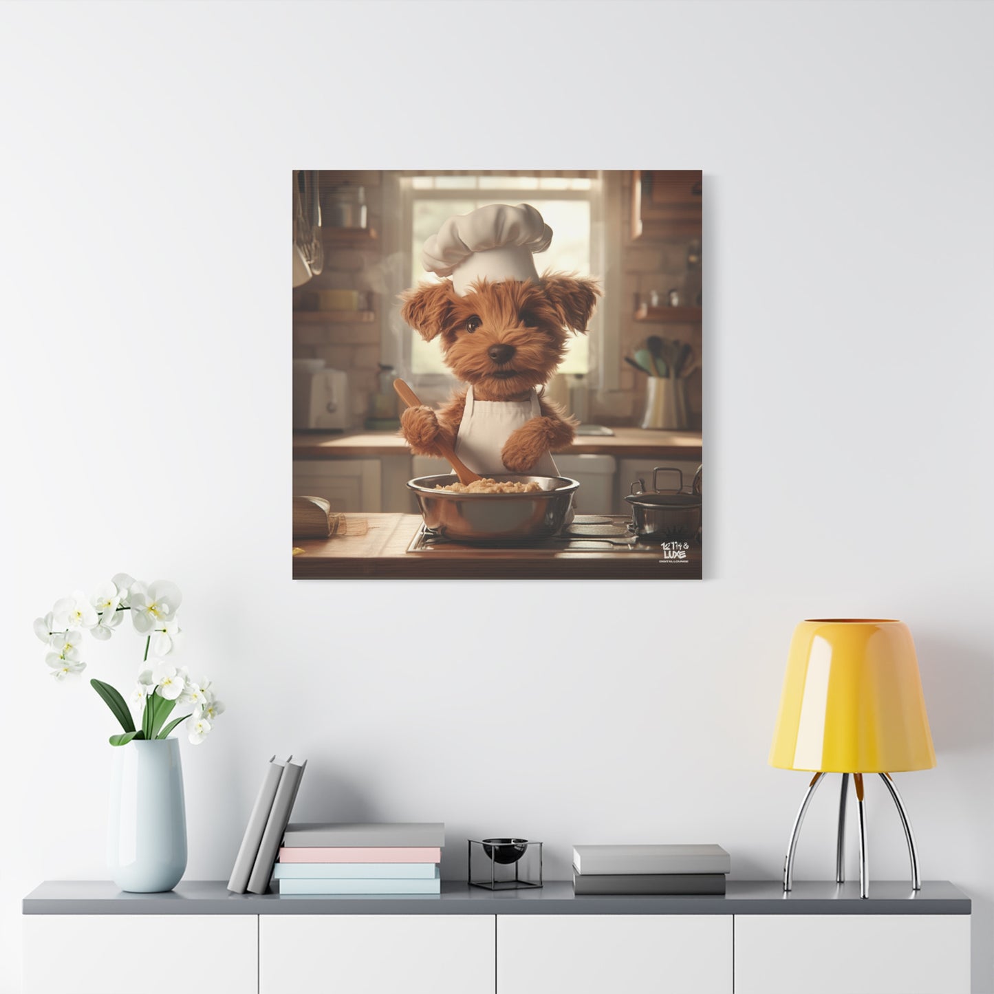 Airedale Puppy Chef Canvas Art