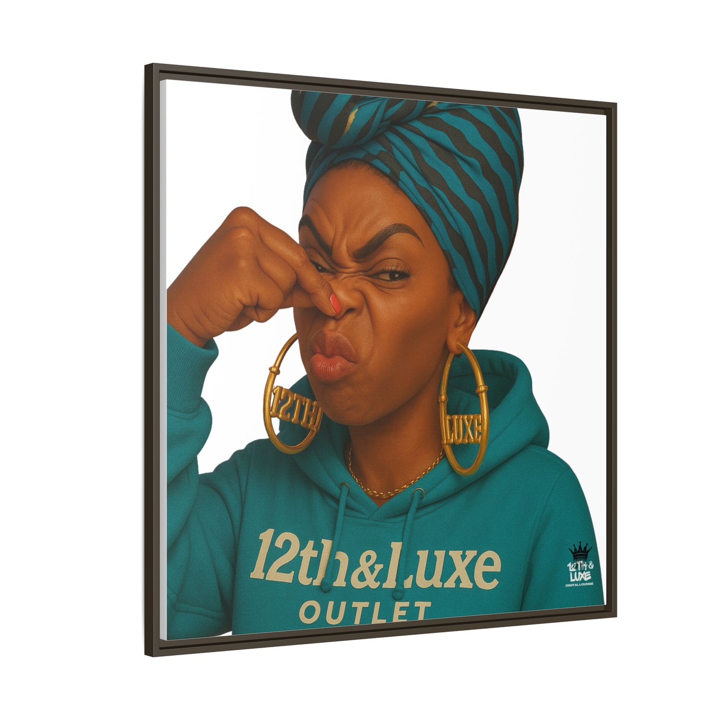 Funky Face Blue- Canvas Art