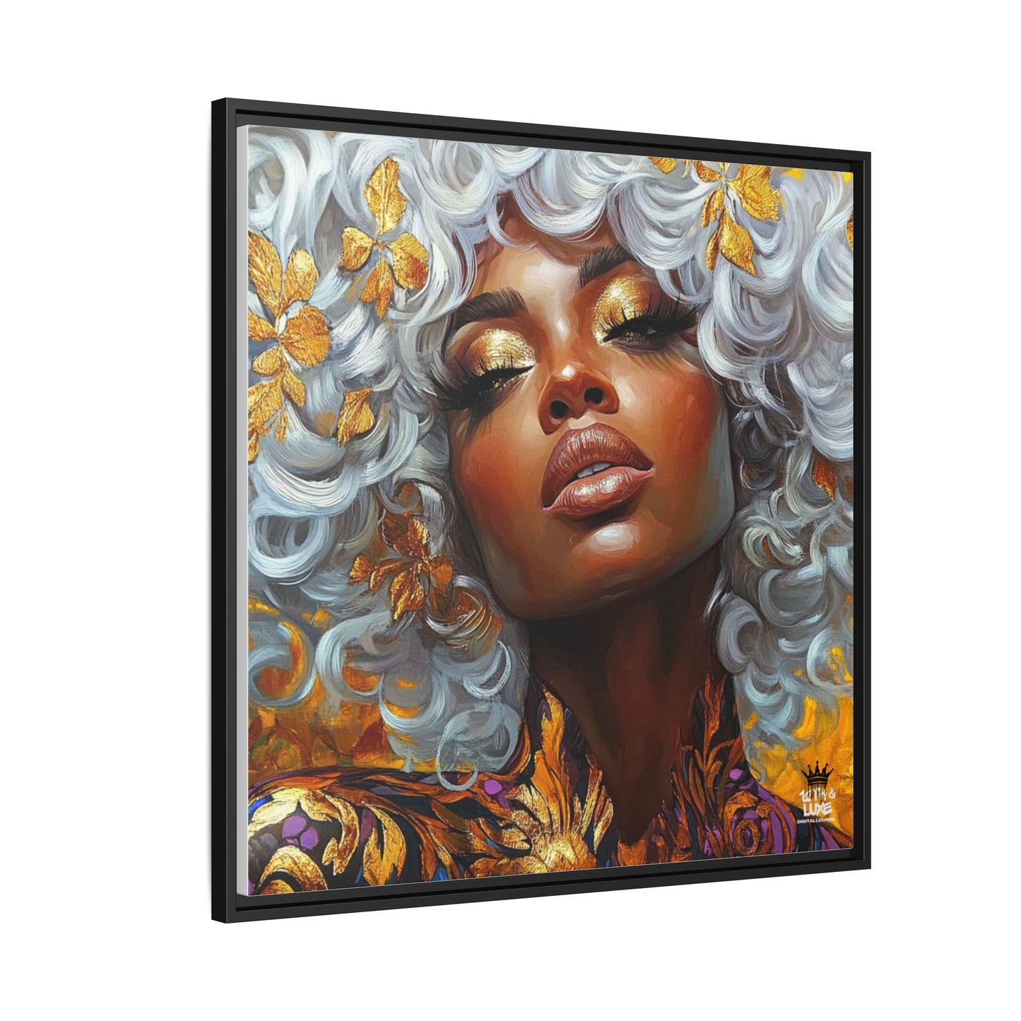 Vibrant Framed Canvas Art - Bold Beauty Portrait