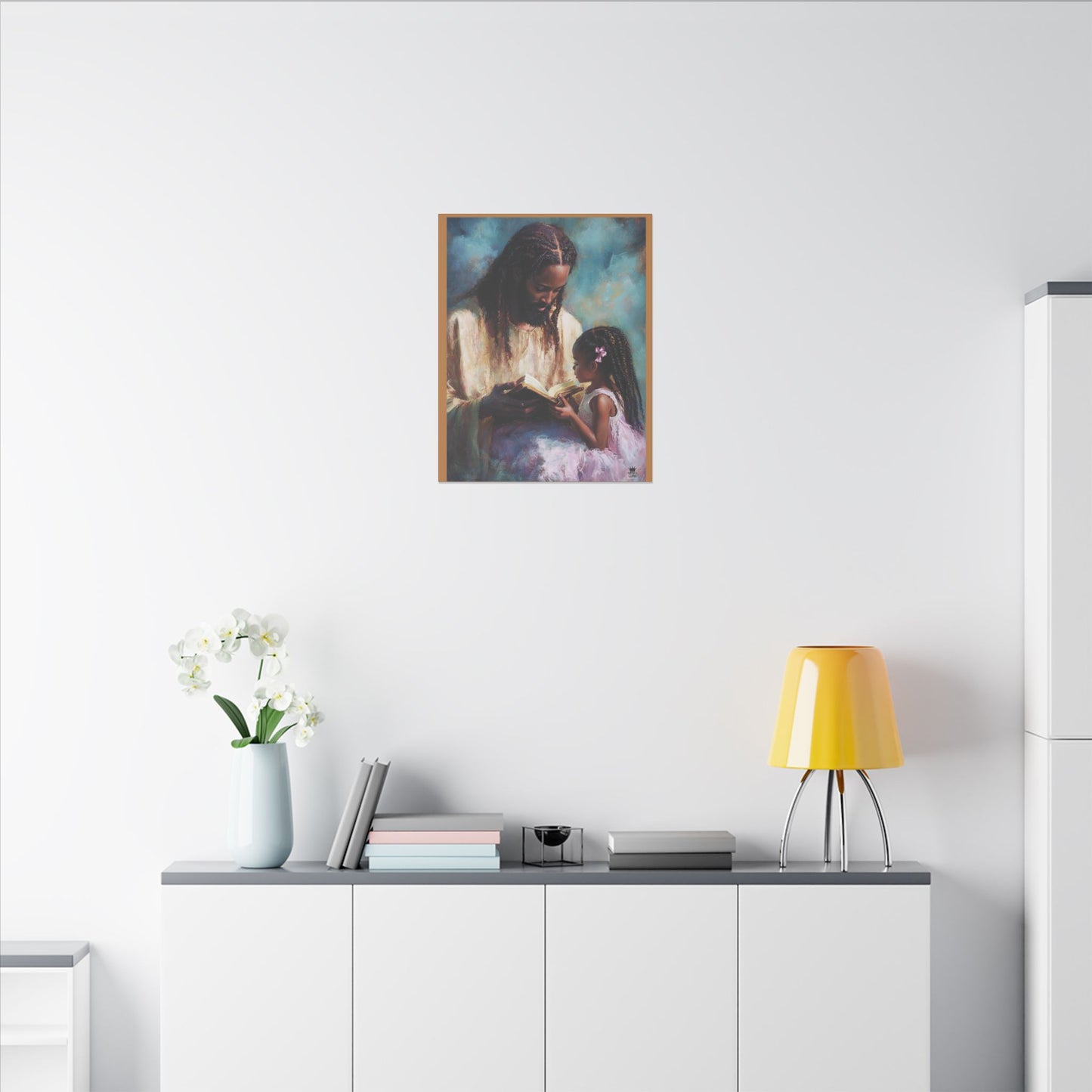 Jesus Reading, Matte Canvas, Stretched, 0.75" (Vertical)