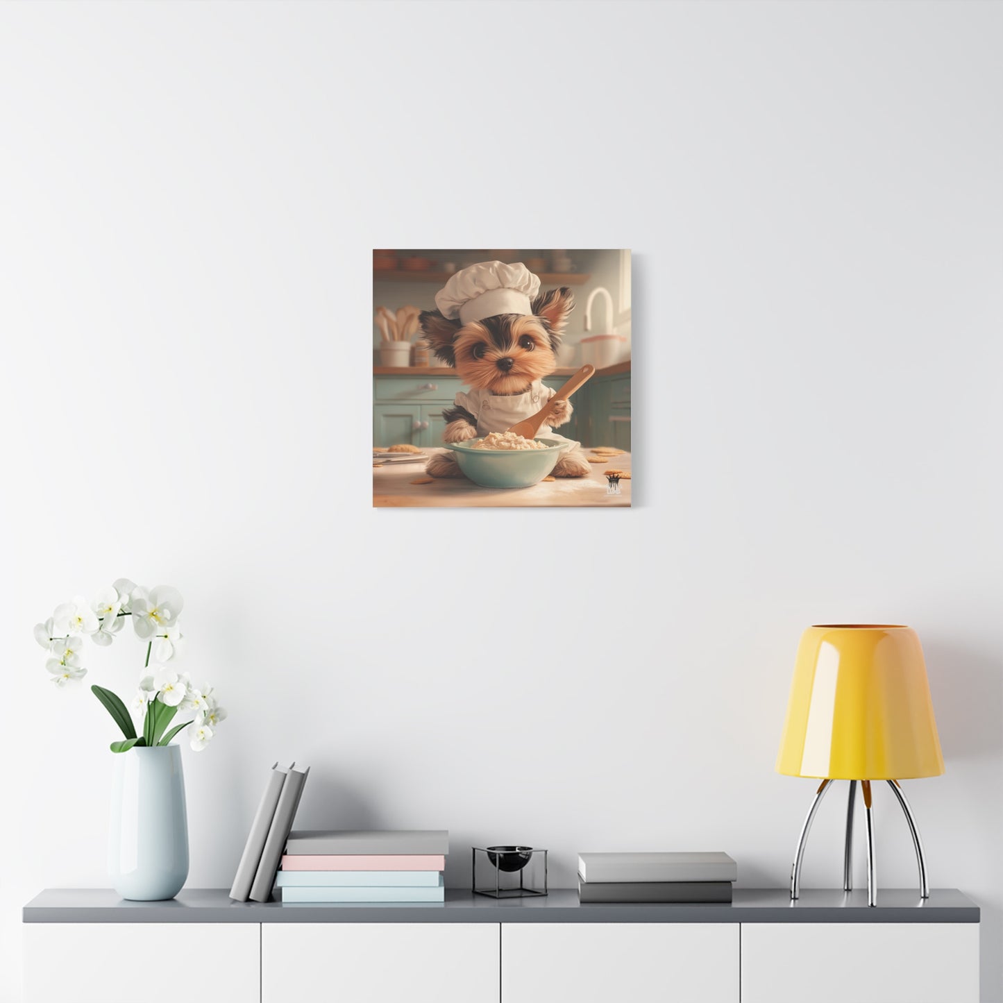 Yorkshire Puppy Chef Canvas Art
