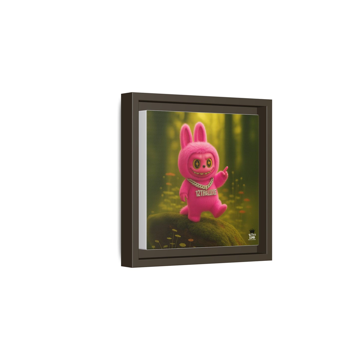 Plush Monster Pink- Canvas Art