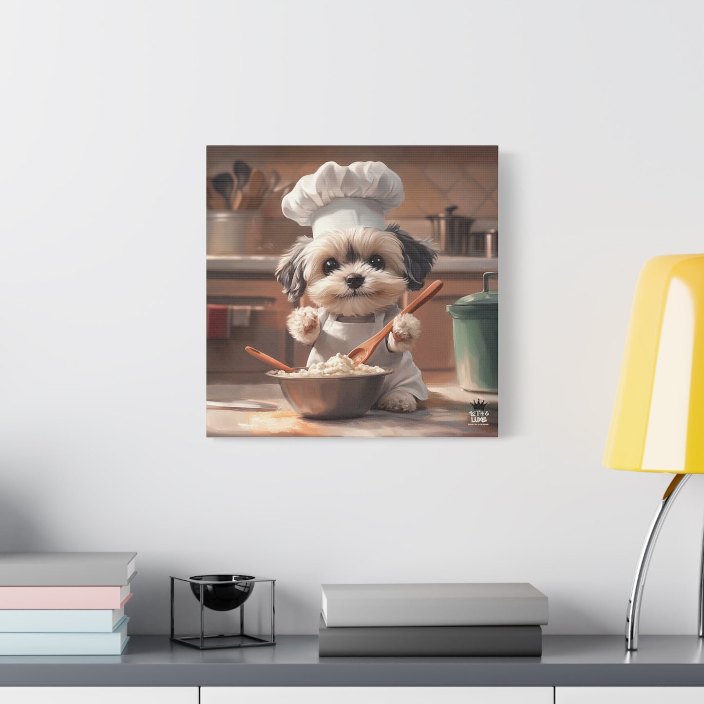 Shih Tzu Puppy Chef Canvas Art