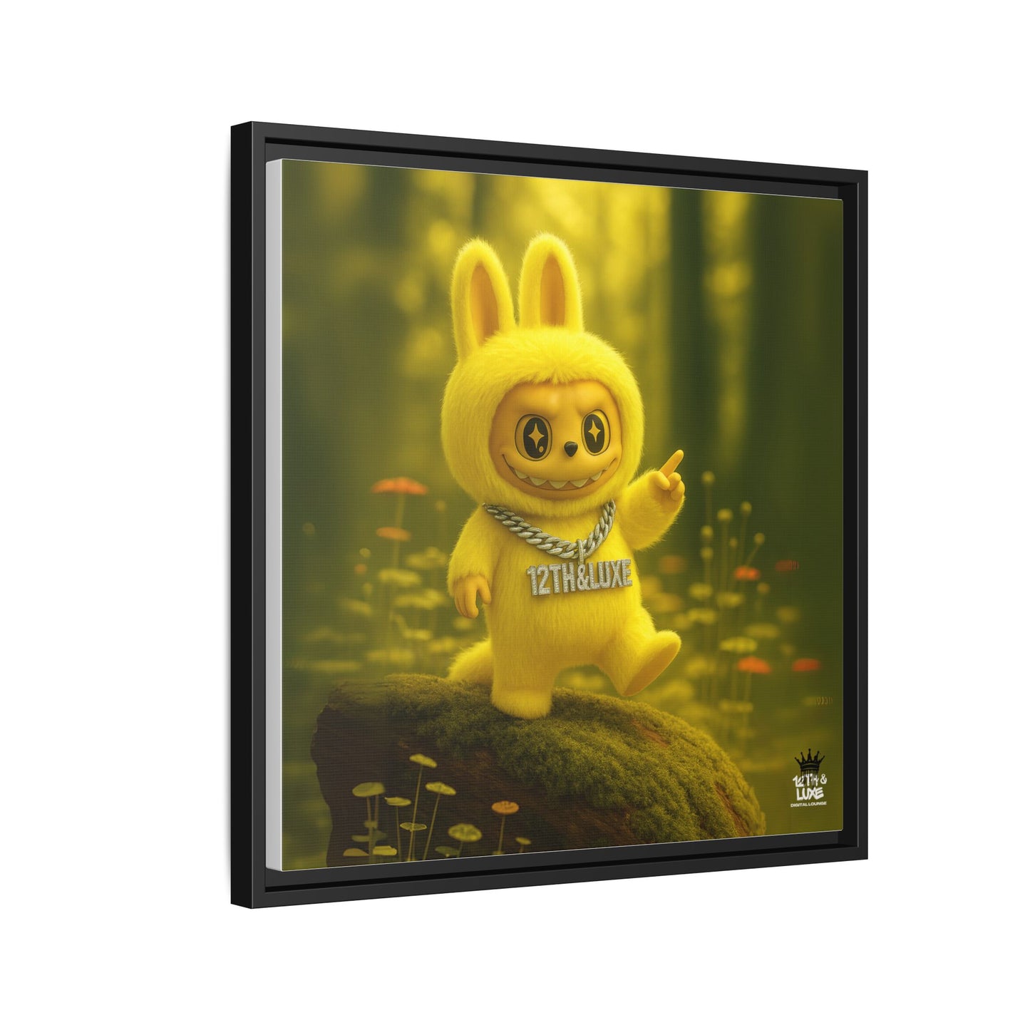 Plush Monster Yellow - Canvas Art