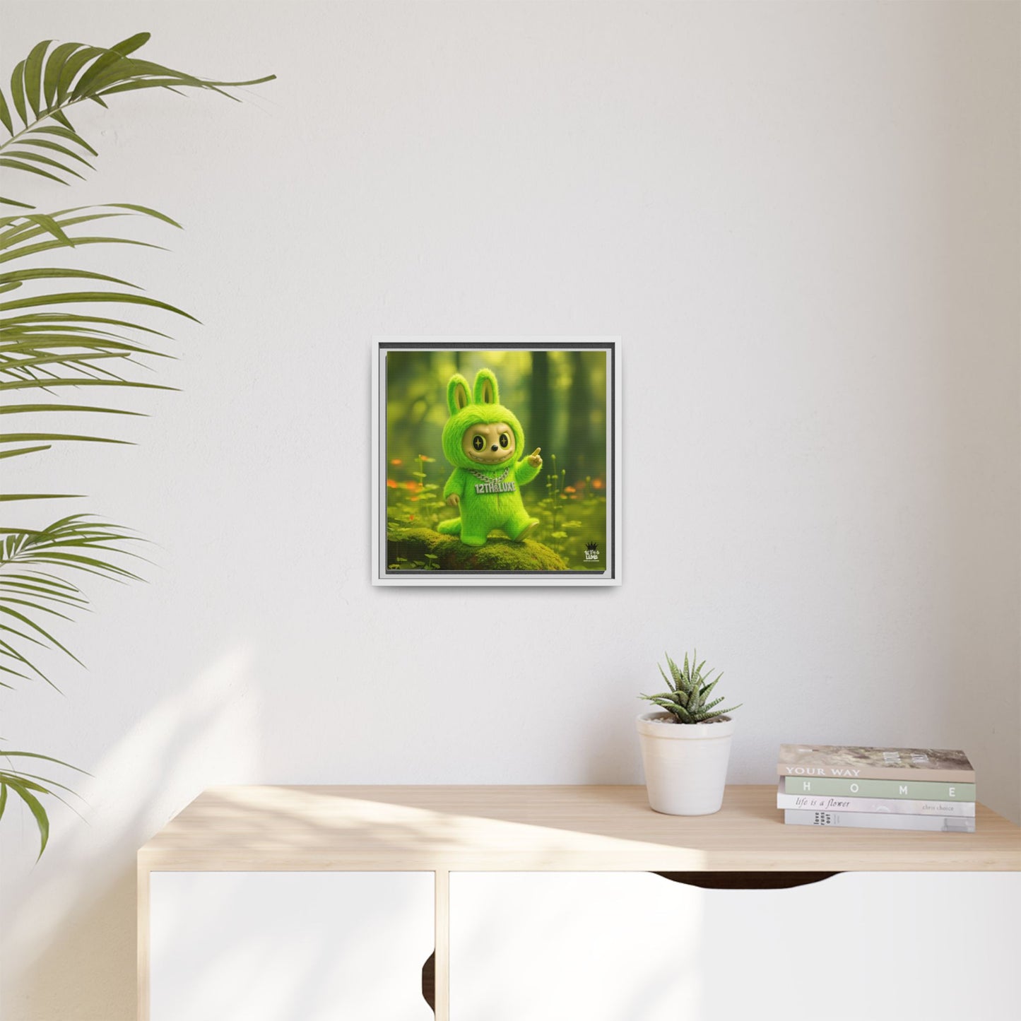 Plush Monster Green - Canvas Art