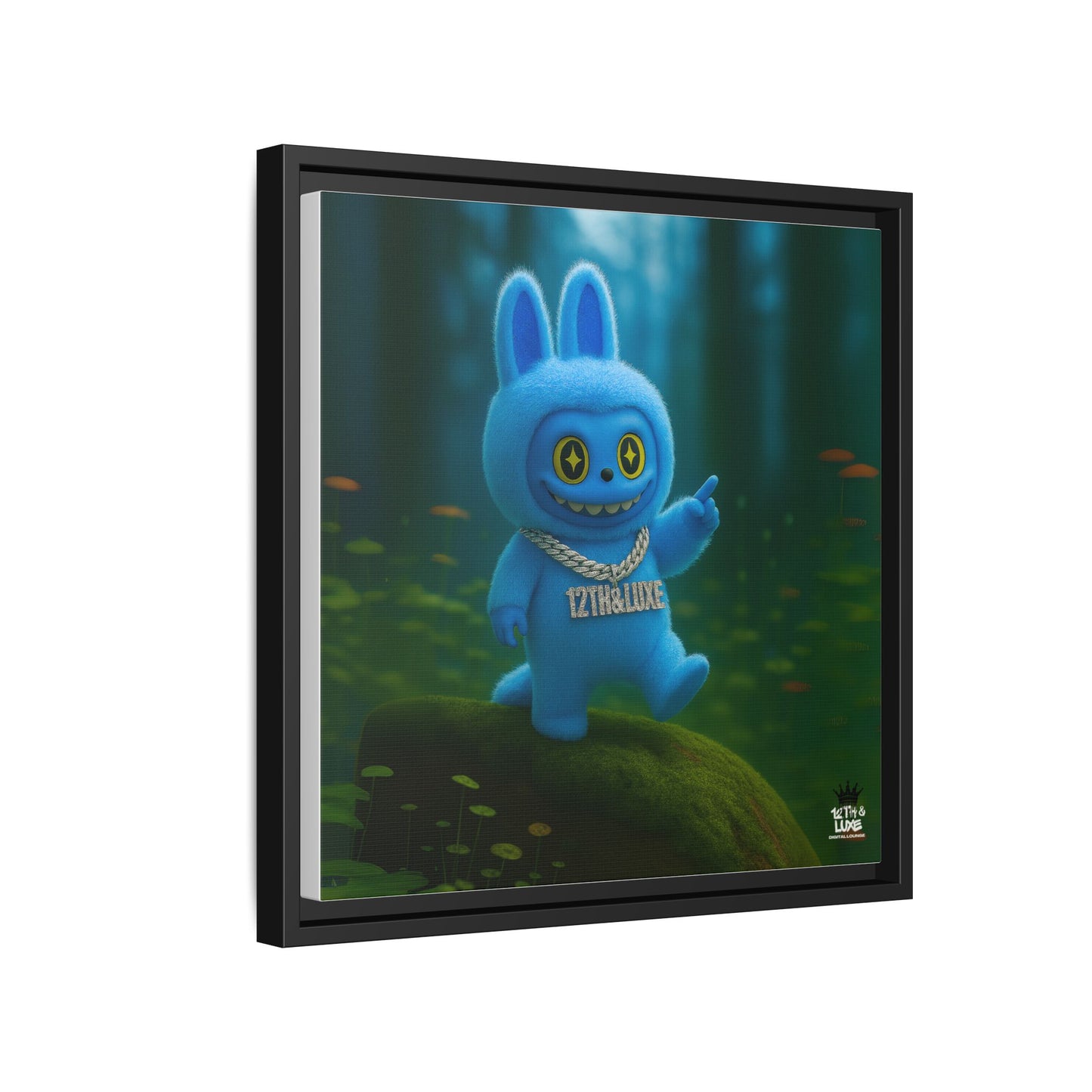 Plush Monster Blue - Canvas Art