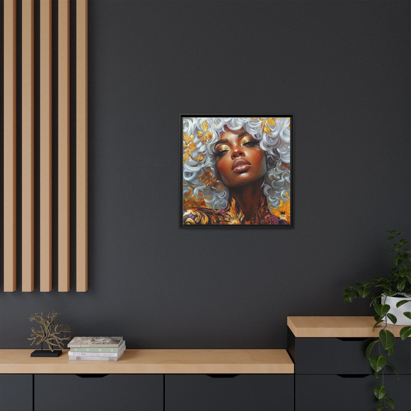 Vibrant Framed Canvas Art - Bold Beauty Portrait