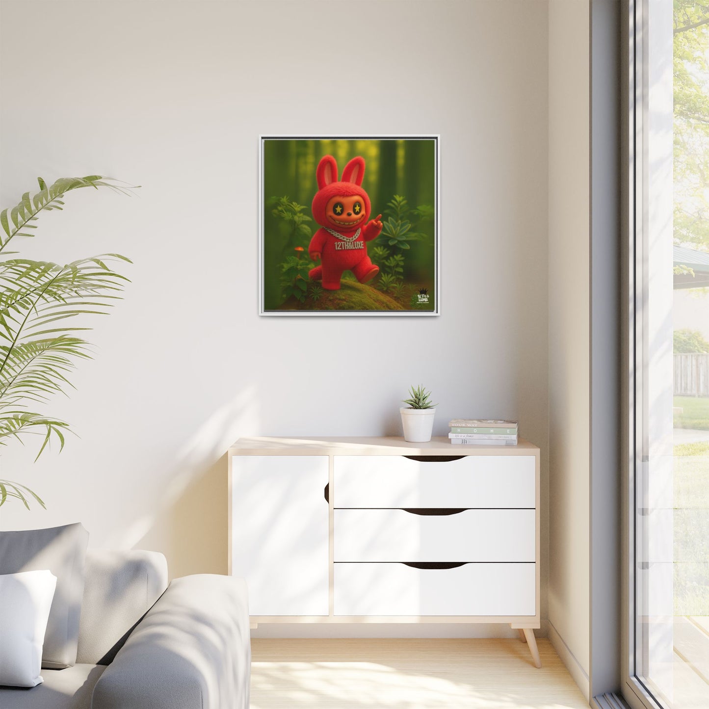 Plush Monster Red - Canvas Art