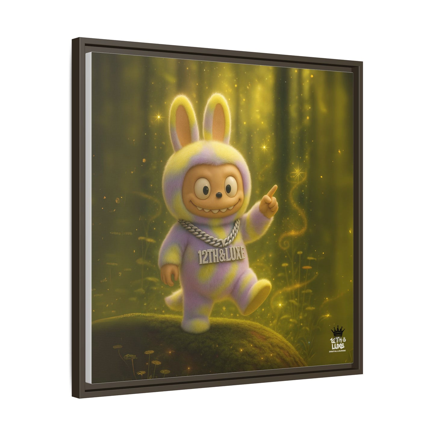 Plush Monster Purple/Yellow - Canvas Art