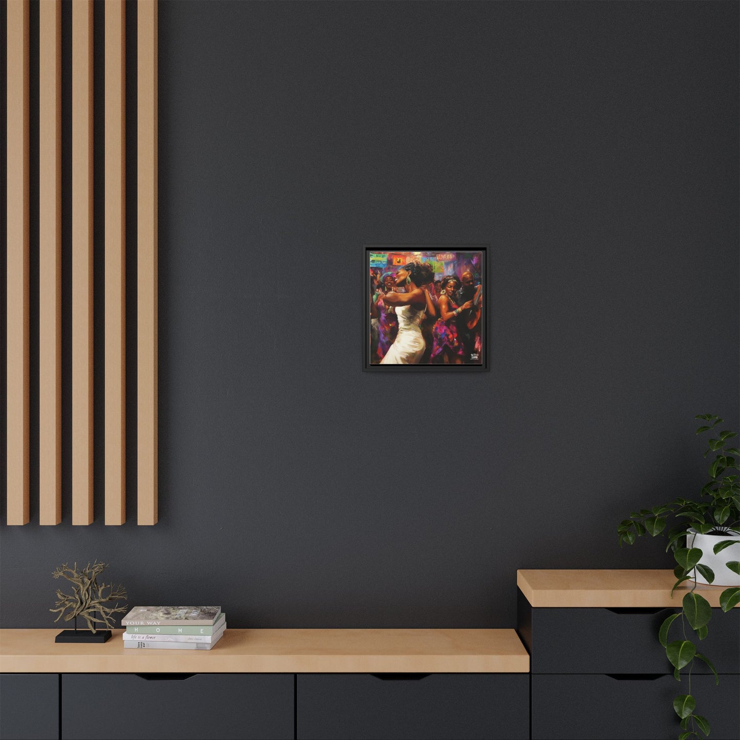 Inspired by the iconic artist Ernie Barnes, "Let's Party" - Canvas Art