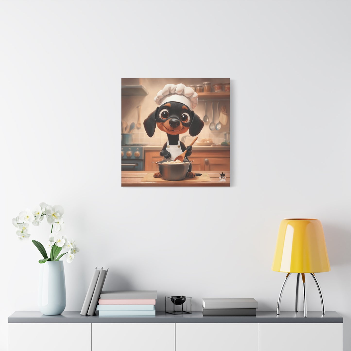 Doberman Puppy Chef Canvas Art