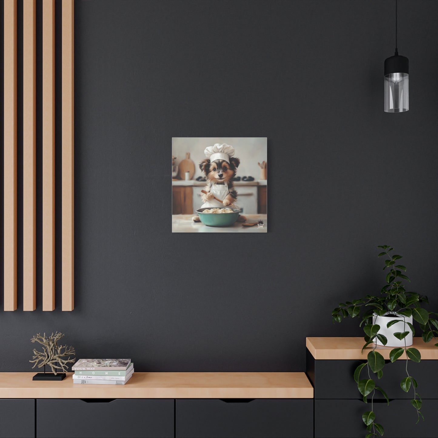 Sheltie Puppy Chef Canvas Art