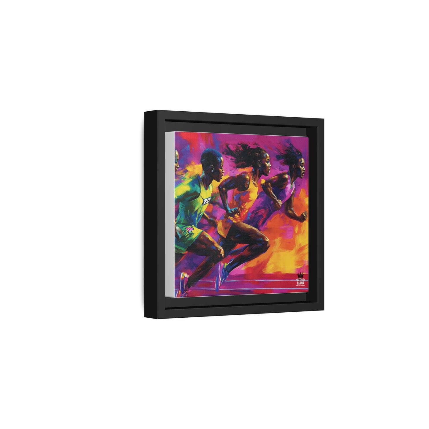 Inspired by the iconic artist Ernie Barnes, "Runners" - Canvas Art