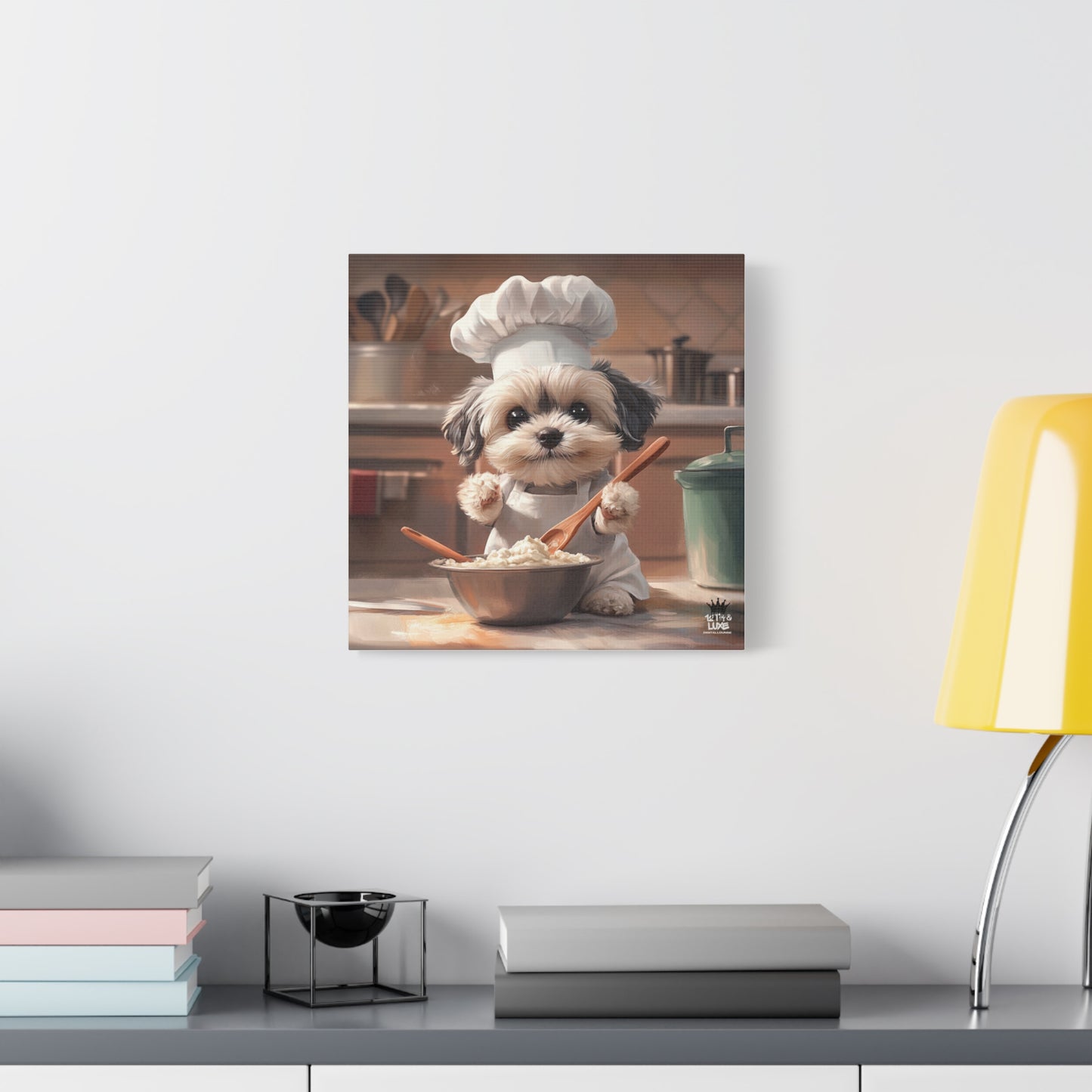 Shih Tzu Puppy Chef Canvas Art