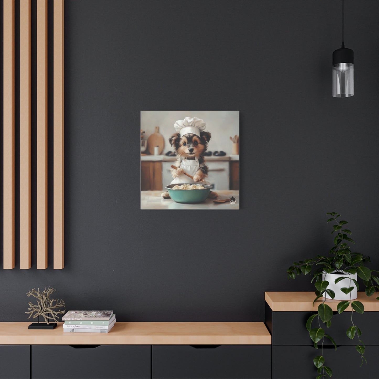Sheltie Puppy Chef Canvas Art
