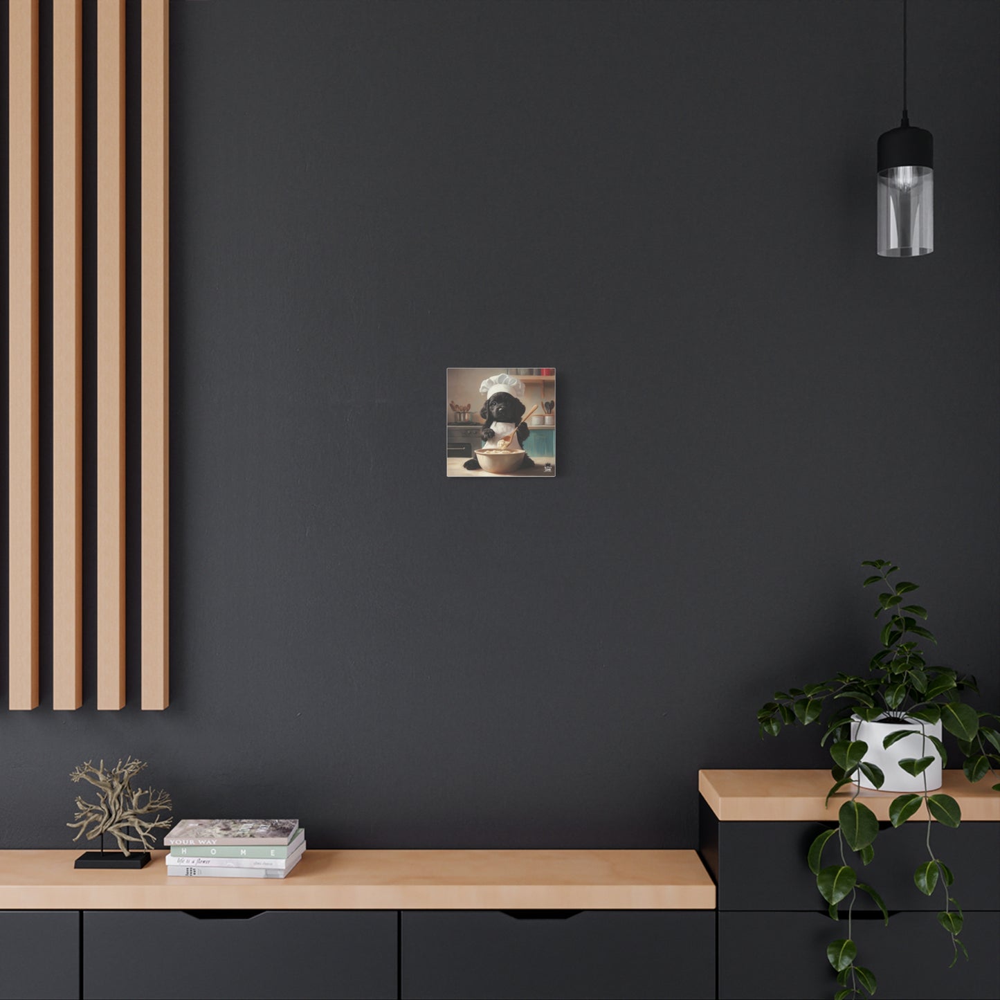 Black Lab Puppy Chef Canvas Art