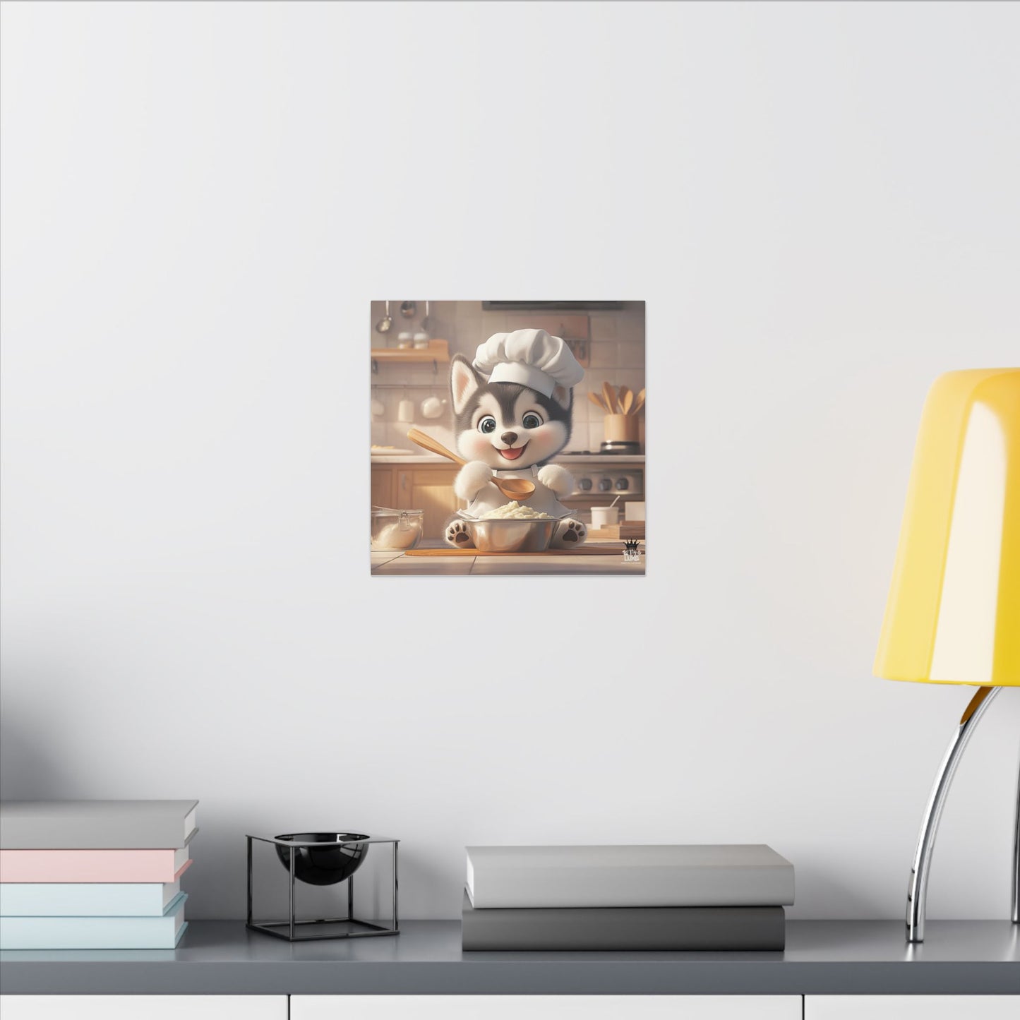Siberian Husky Puppy Chef Canvas Art