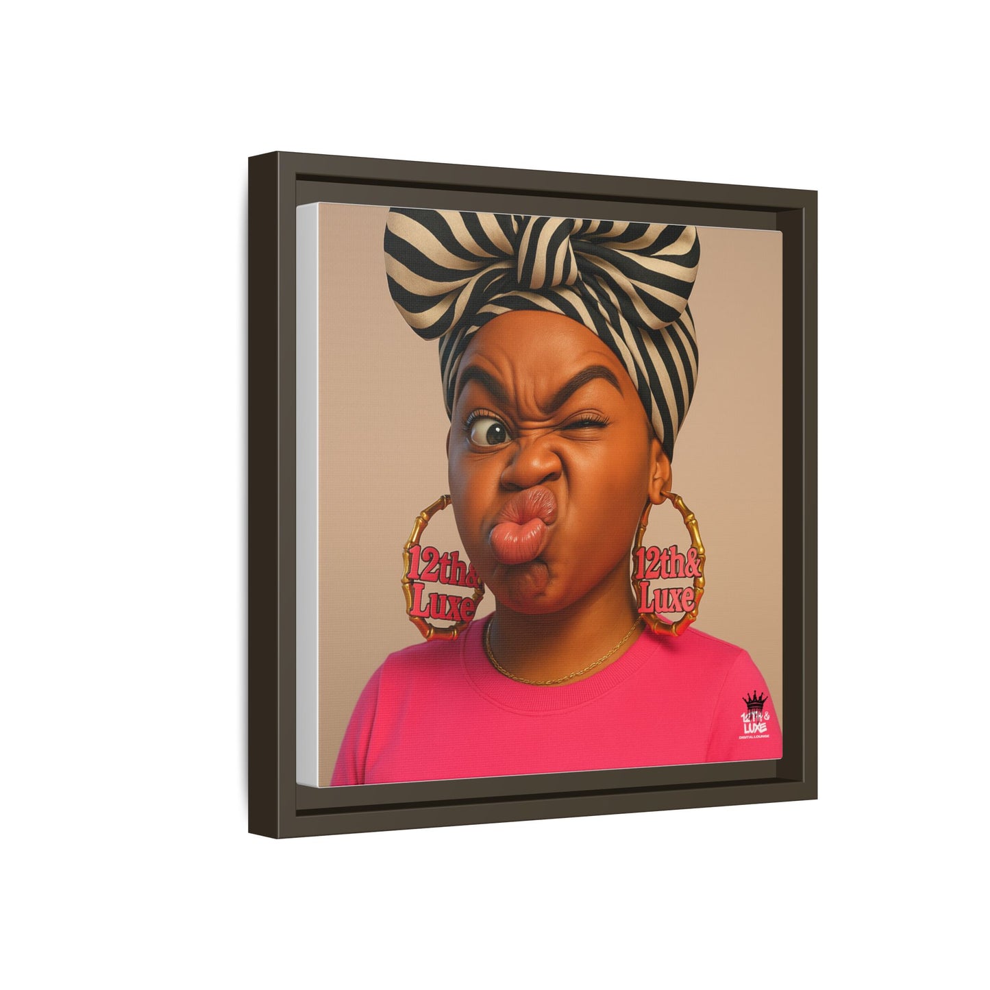 Funky Face Pink - Canvas Art