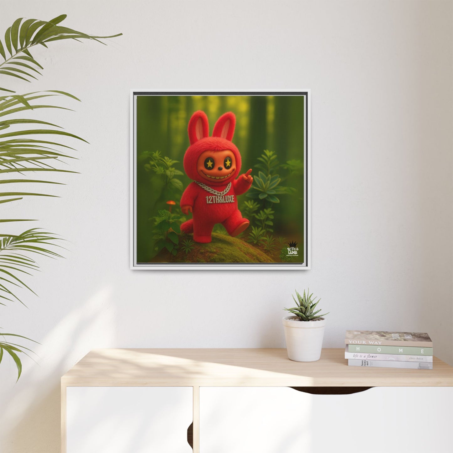 Plush Monster Red - Canvas Art