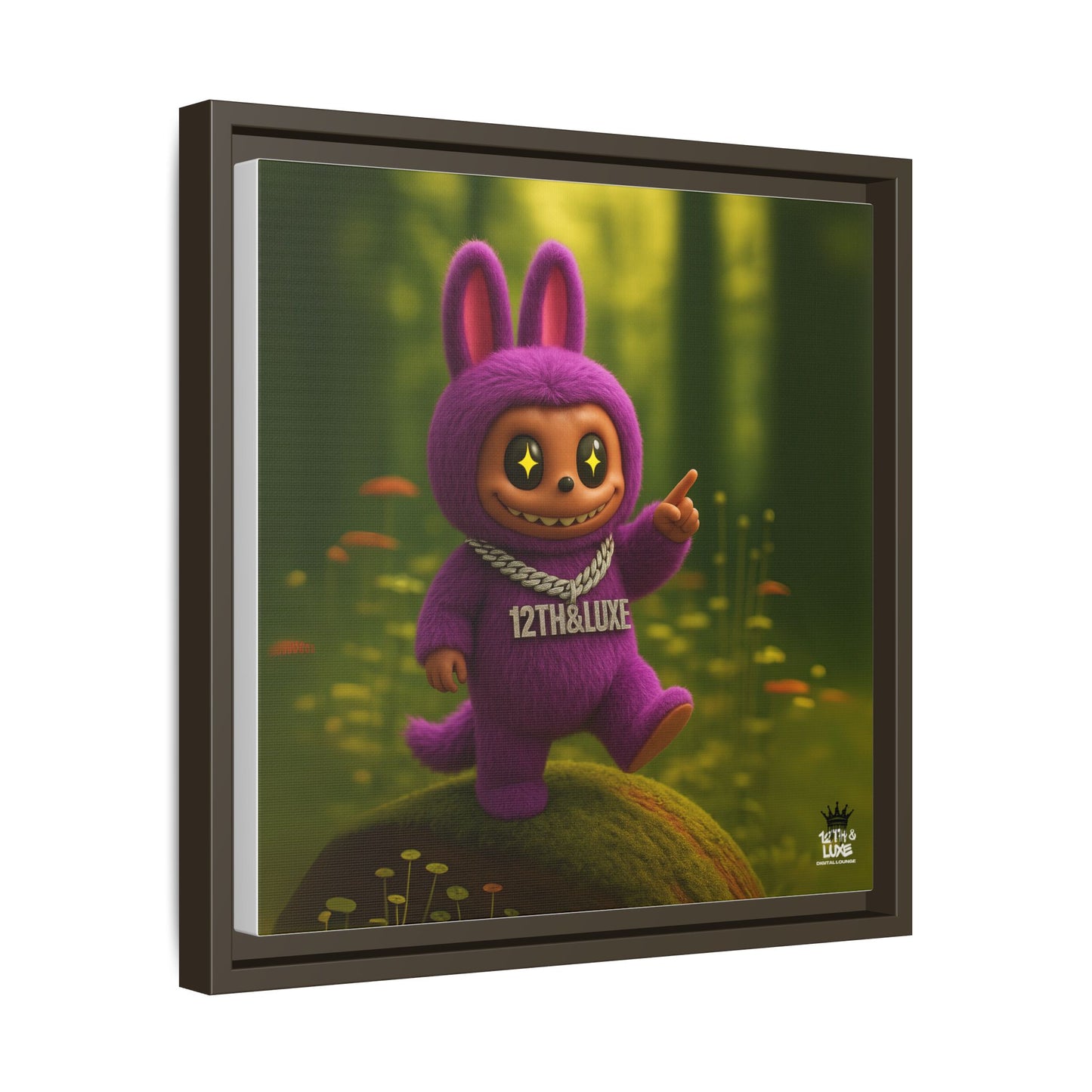 Plush Monster Purple - Canvas Art