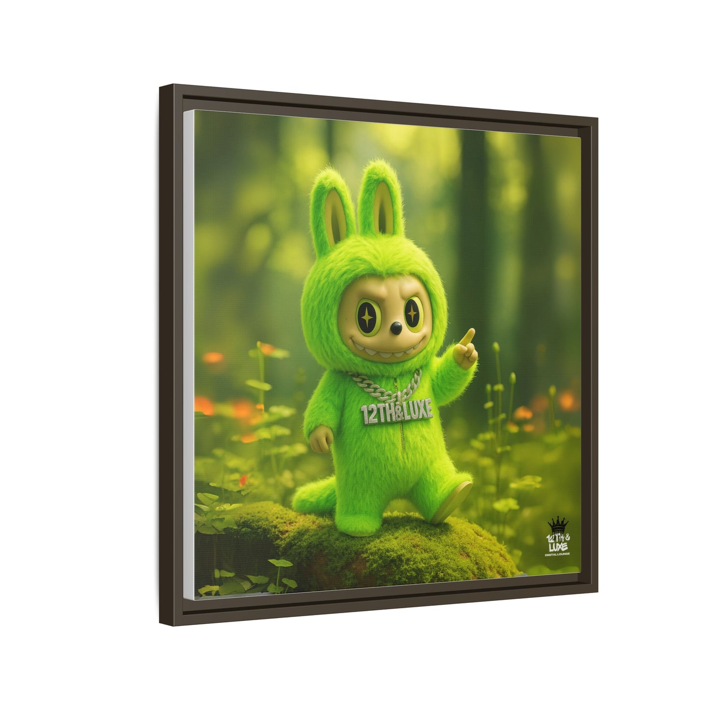 Plush Monster Green - Canvas Art
