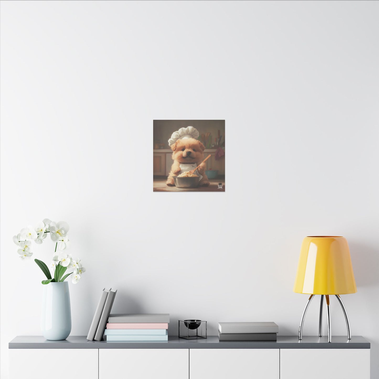 Chow Puppy Chef Canvas Art