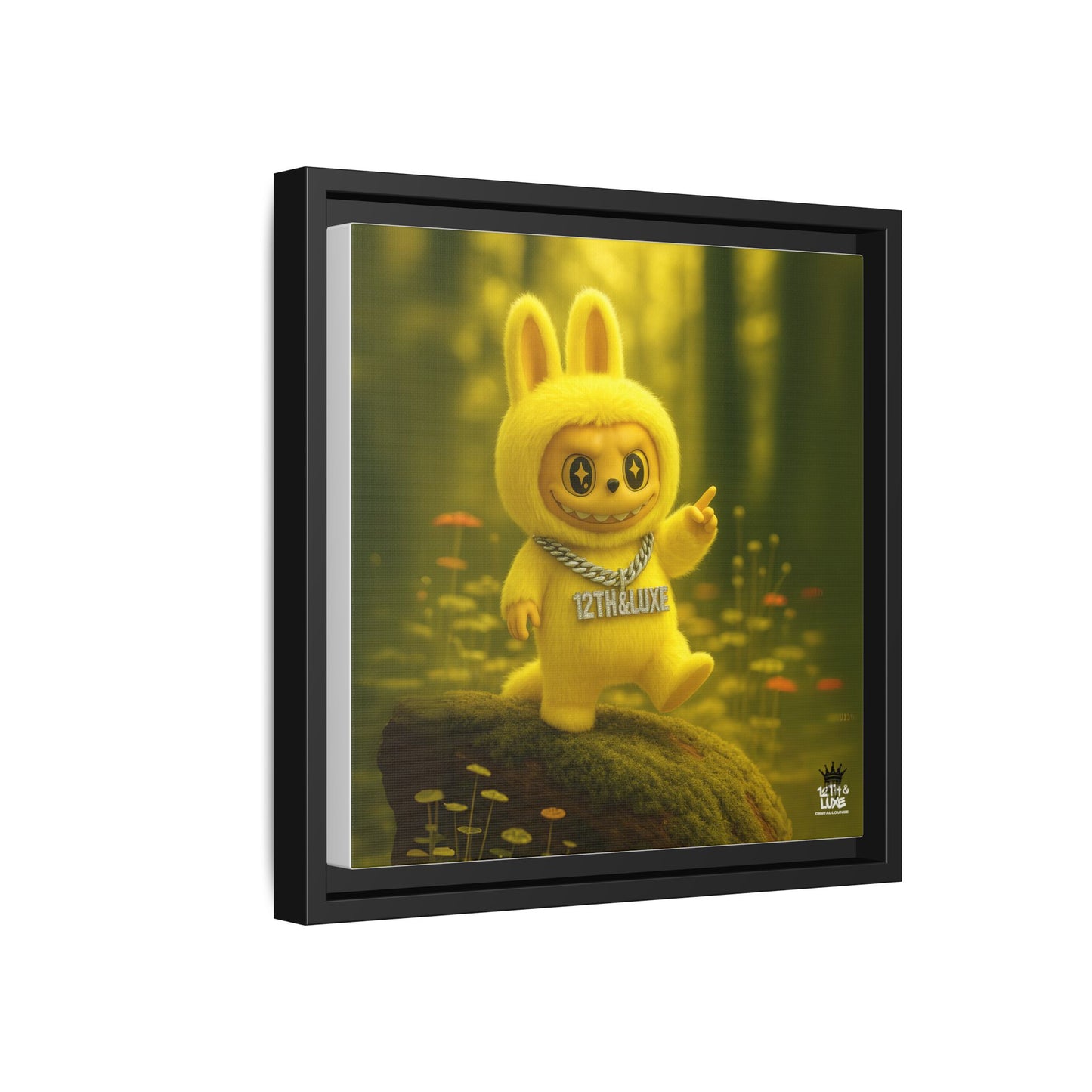 Plush Monster Yellow - Canvas Art