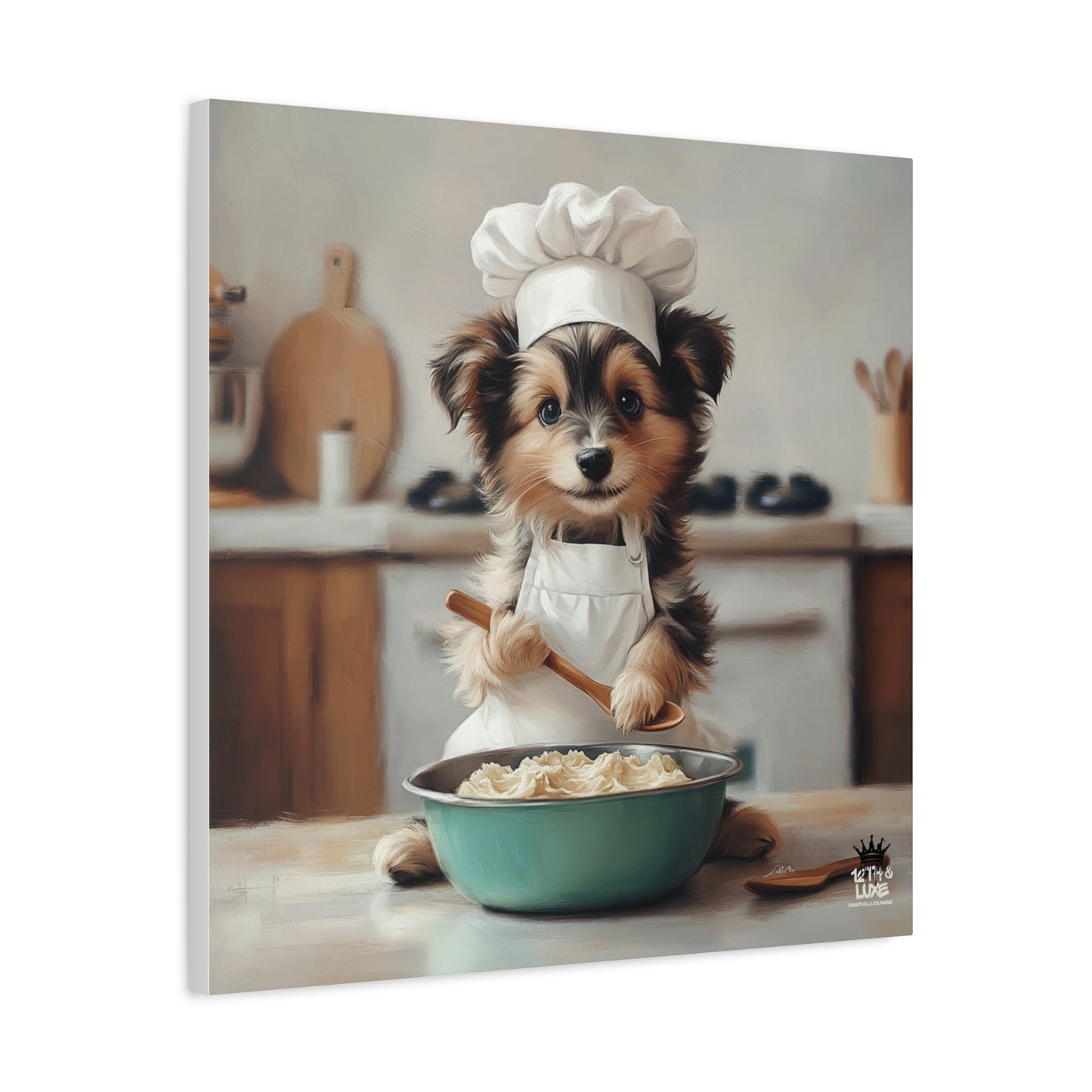 Sheltie Puppy Chef Canvas Art