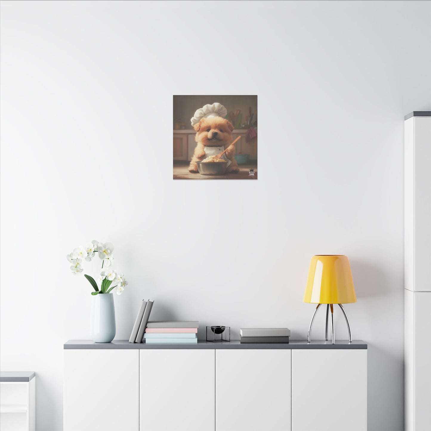 Chow Puppy Chef Canvas Art