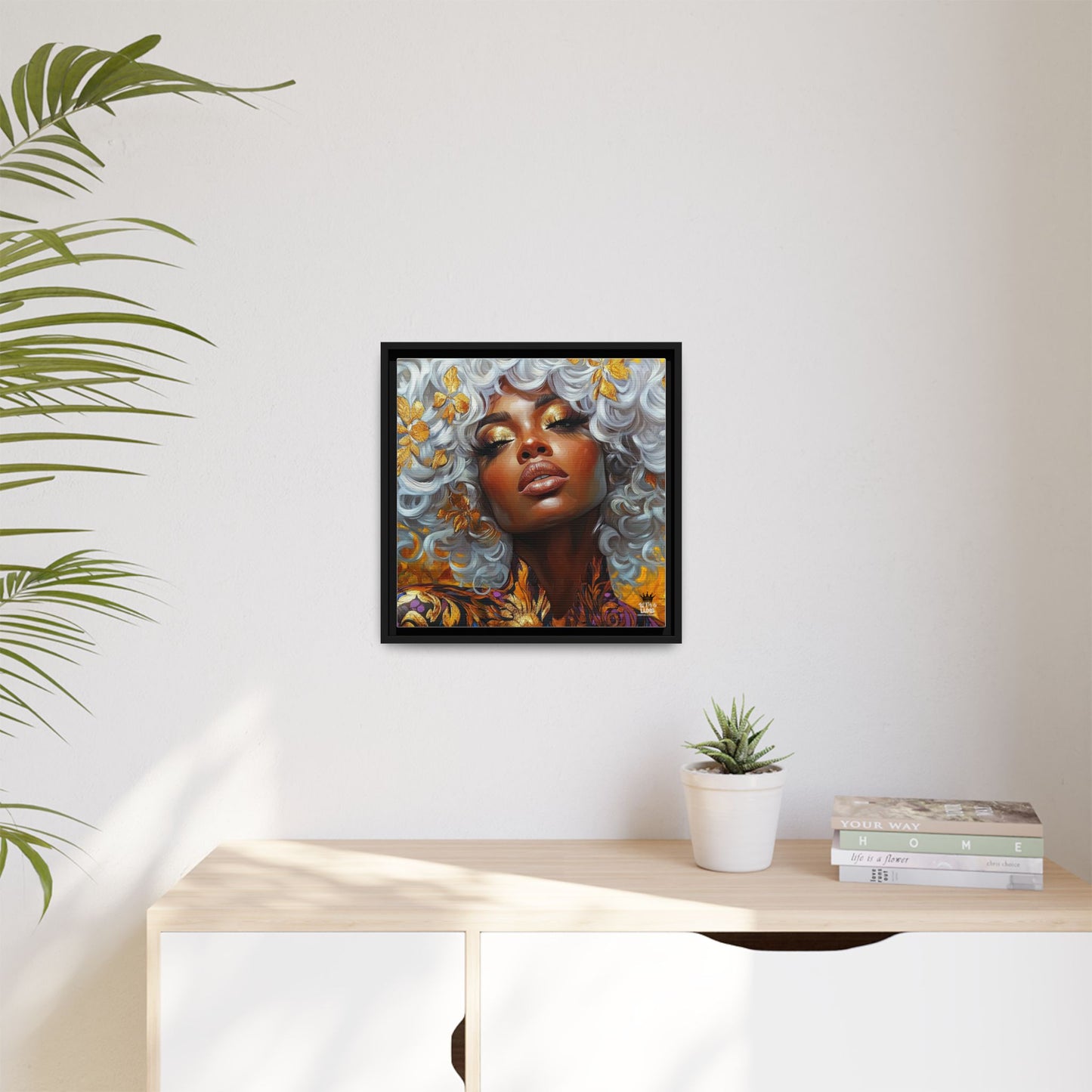 Vibrant Framed Canvas Art - Bold Beauty Portrait