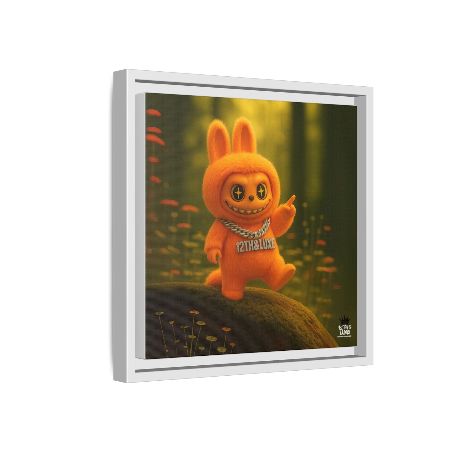Plush Monster Orange - Canvas Art