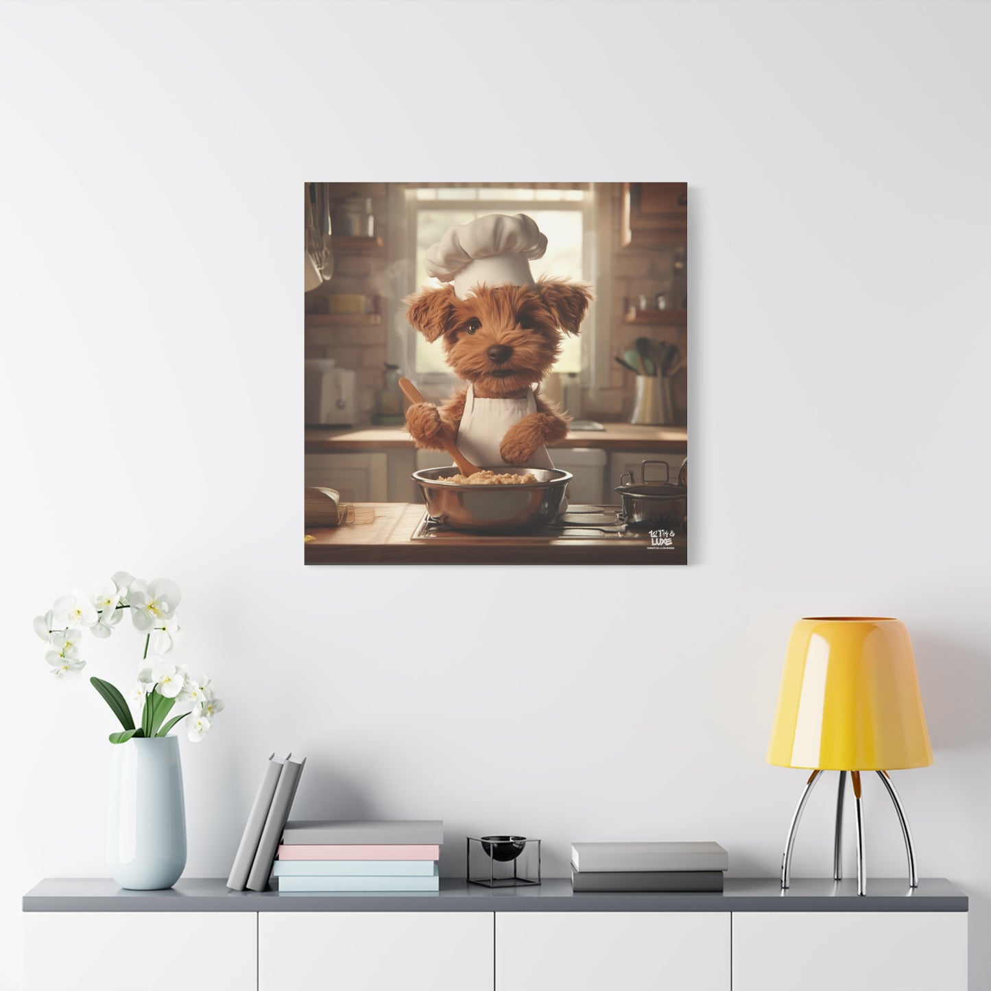 Airedale Puppy Chef Canvas Art