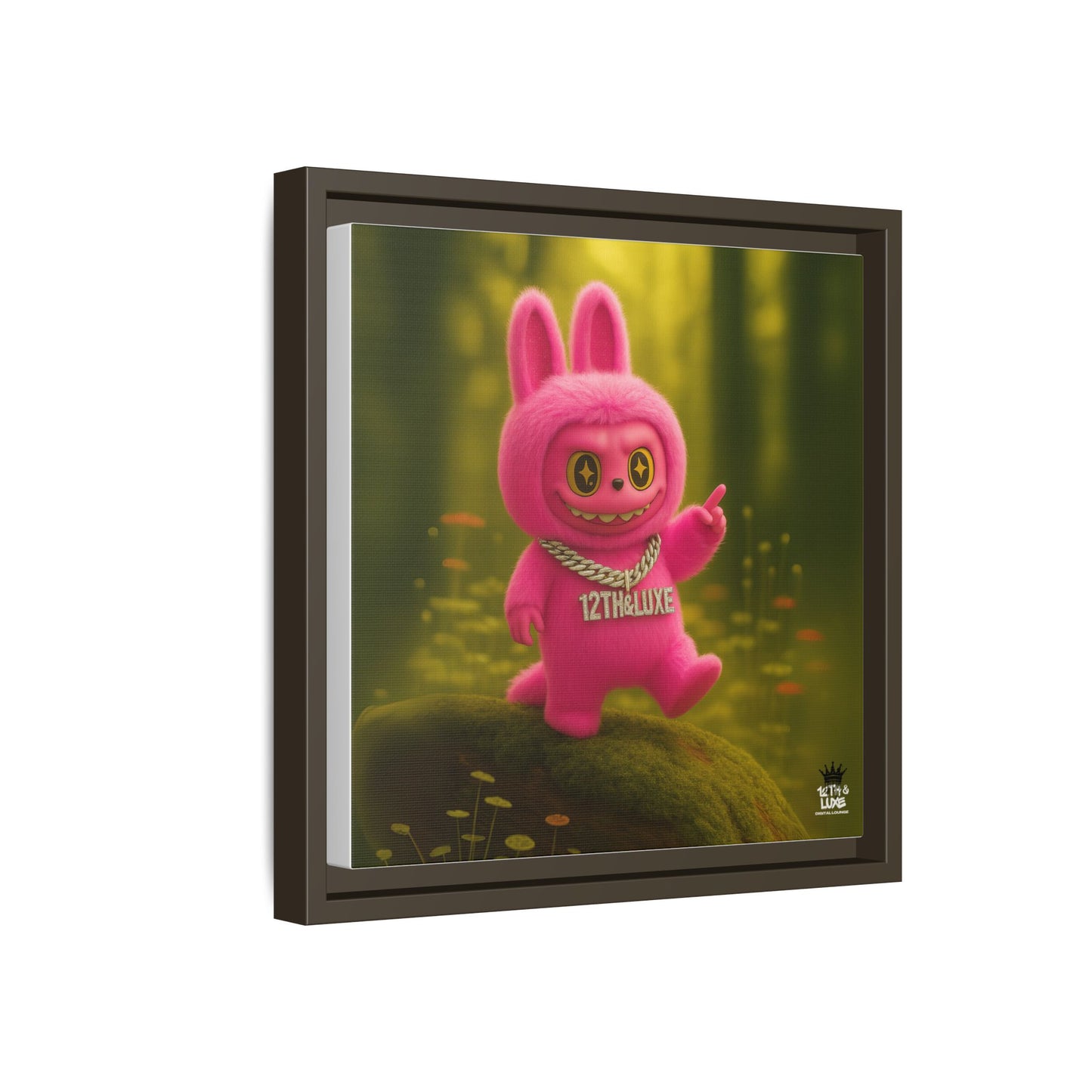 Plush Monster Pink- Canvas Art