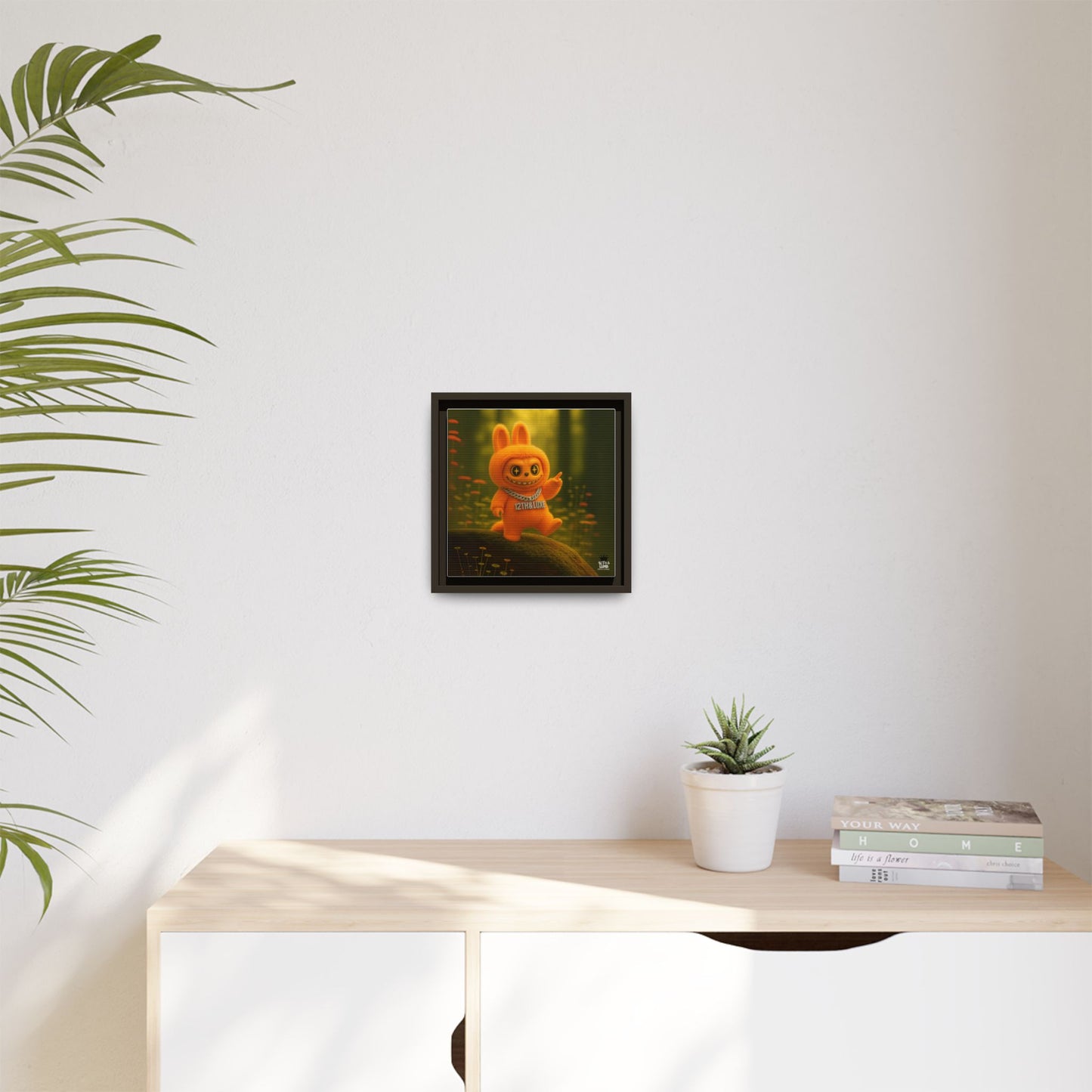 Plush Monster Orange - Canvas Art