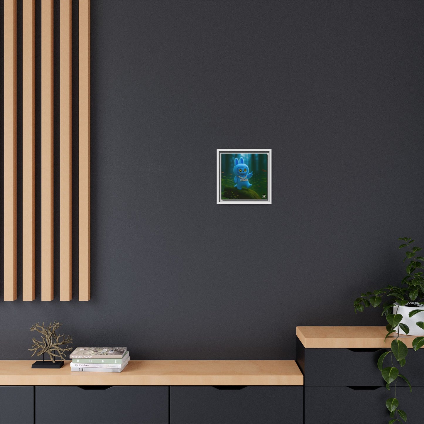 Plush Monster Blue - Canvas Art