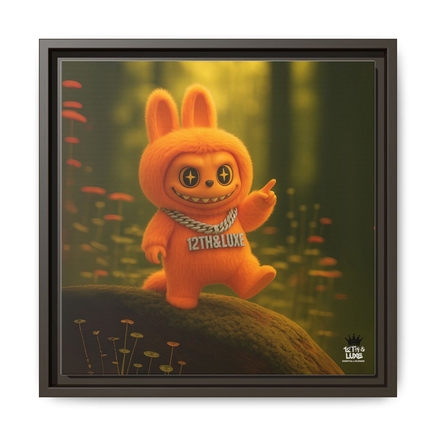 Plush Monster Orange - Canvas Art