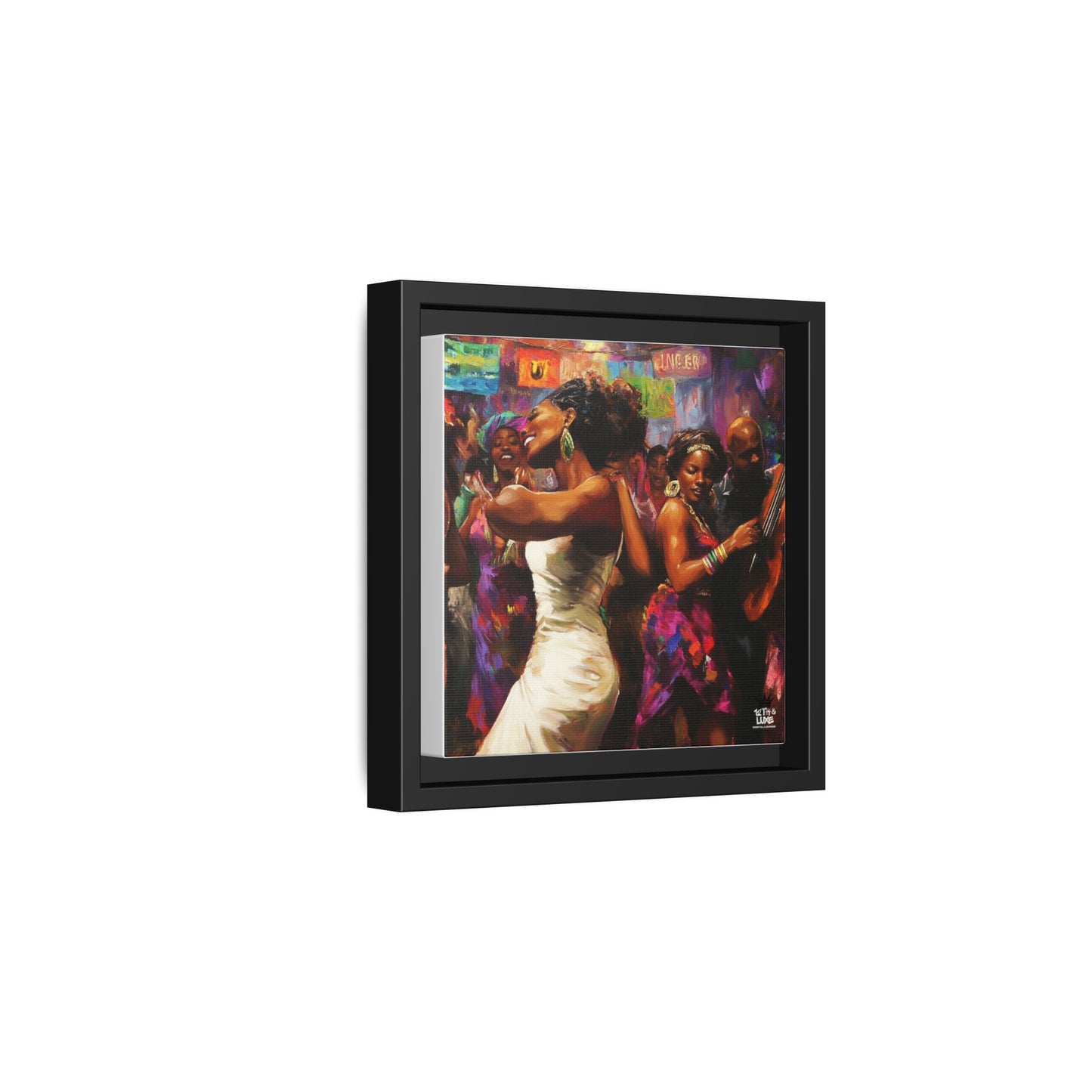 Inspired by the iconic artist Ernie Barnes, "Let's Party" - Canvas Art