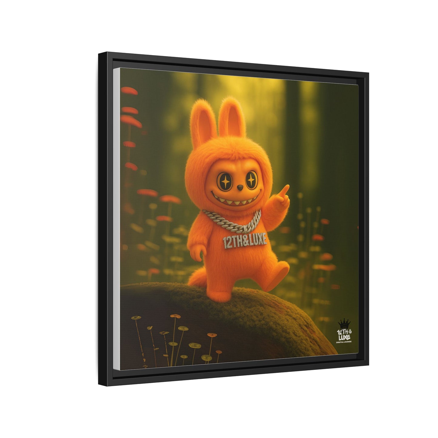 Plush Monster Orange - Canvas Art