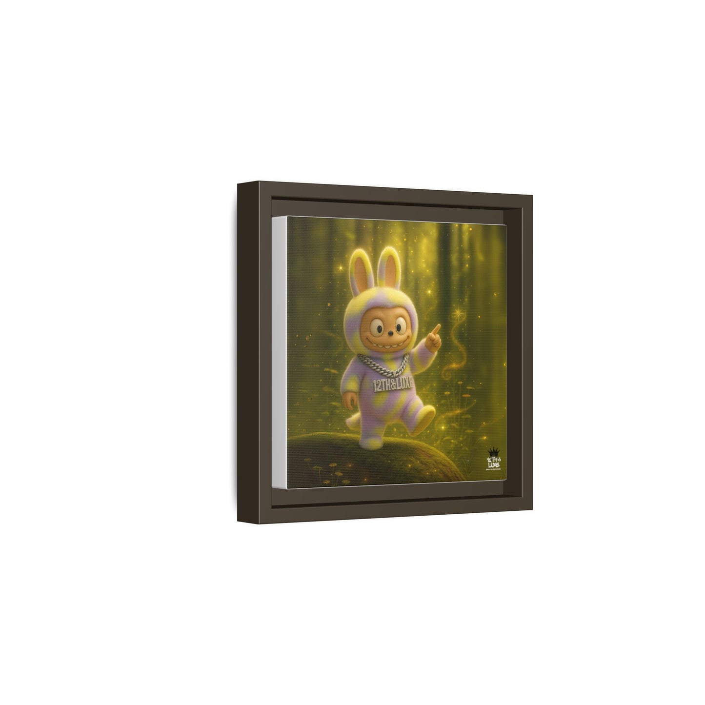 Plush Monster Purple/Yellow - Canvas Art