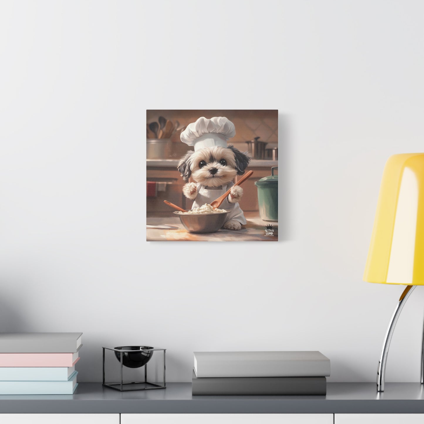 Shih Tzu Puppy Chef Canvas Art
