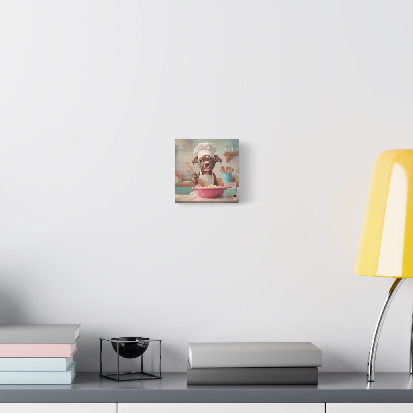 Pit Bull Terrier Puppy Chef Canvas Art
