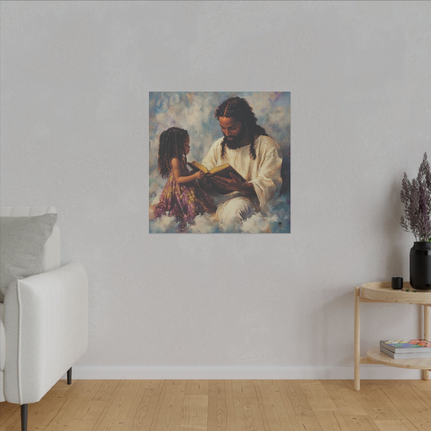 Jesus Reading, Matte Canvas, Stretched, 0.75"