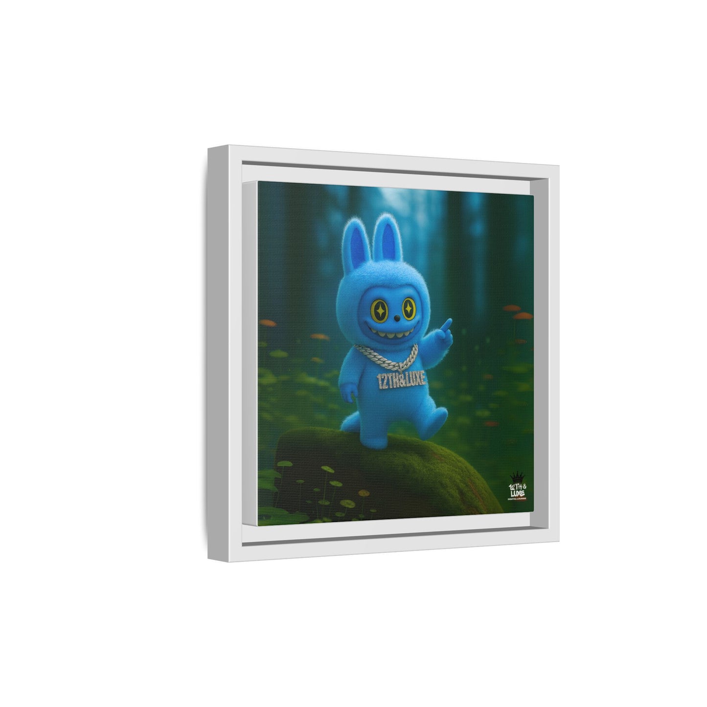 Plush Monster Blue - Canvas Art