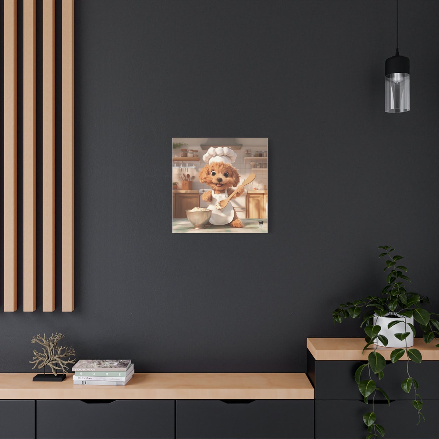 Adorable Chef Puppy Canvas Print - Cute Dog Art for Home Decor