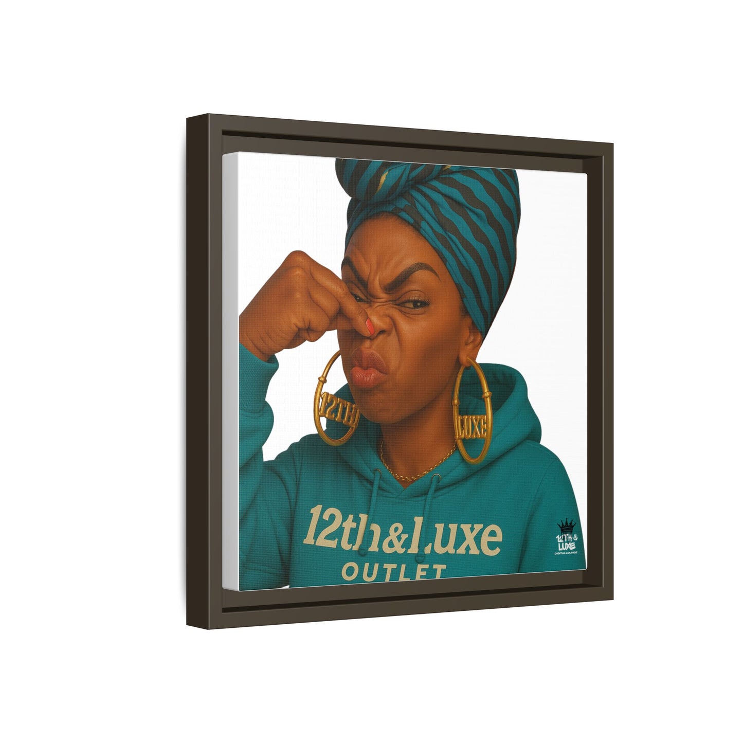 Funky Face Blue- Canvas Art
