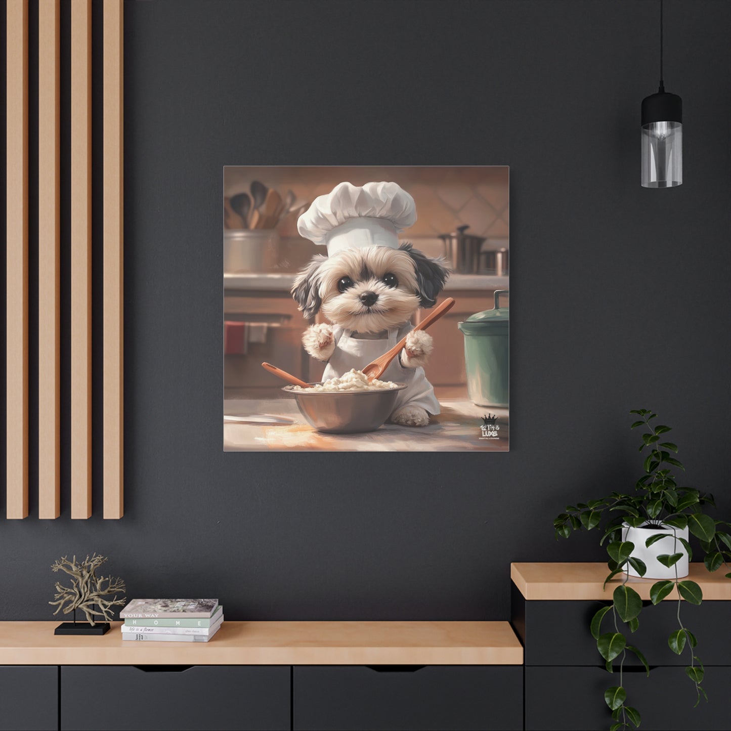 Shih Tzu Puppy Chef Canvas Art