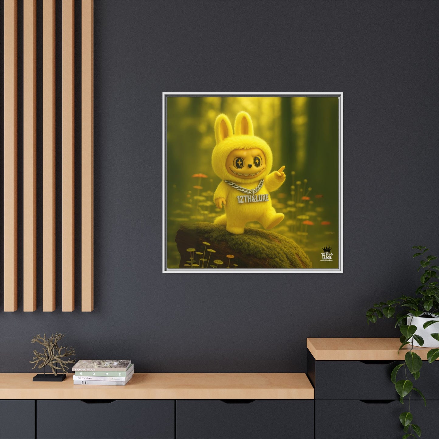 Plush Monster Yellow - Canvas Art