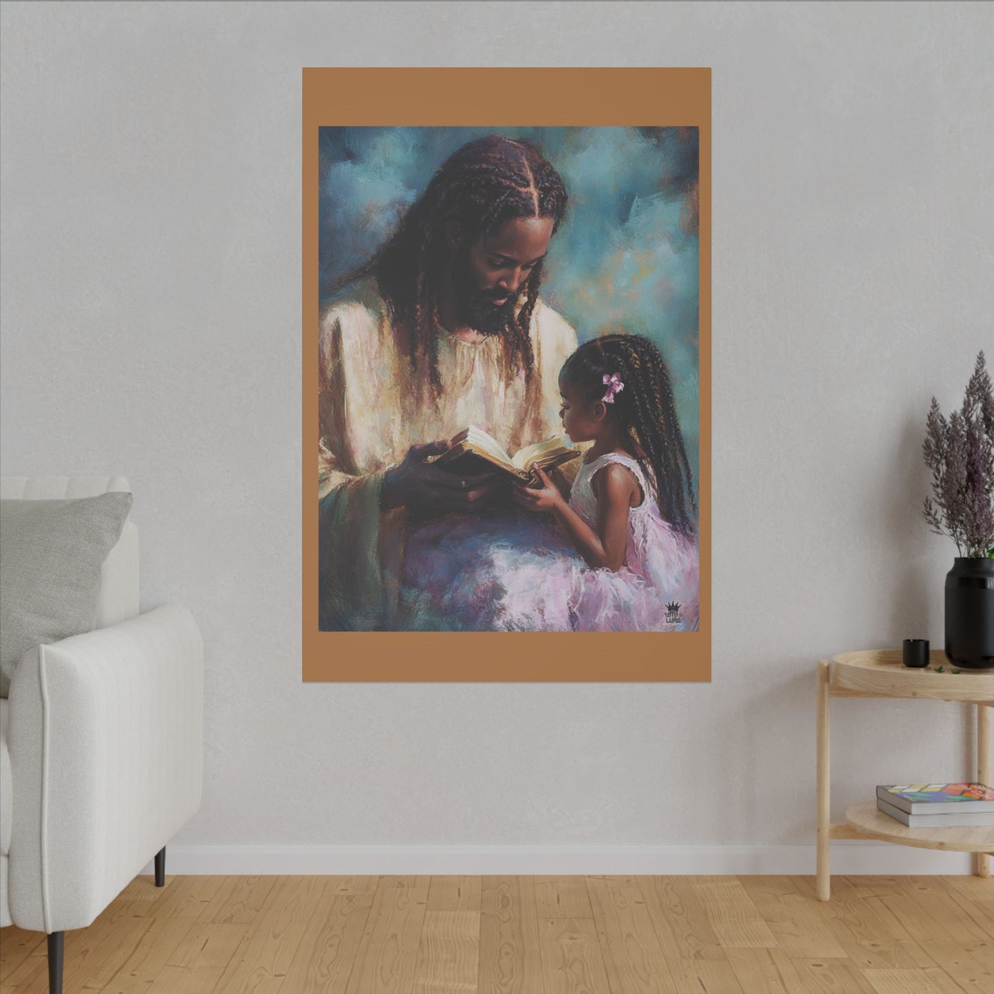Jesus Reading, Matte Canvas, Stretched, 0.75" (Vertical)